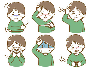 具合の悪い太った男性