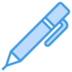 Pen blue outline icon