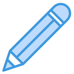 Pencil blue outline icon