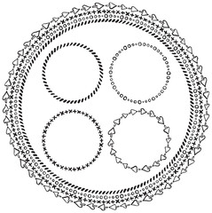 Hand-drawn circle frames