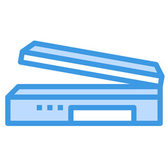 Scanner blue outline icon