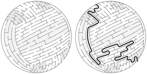 Volleyball ball maze