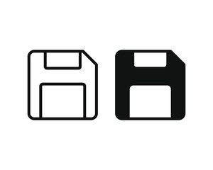 Save disk icon. Old floppy disc symbol. Copy sign. Web interface and application logo. Vector illustration image. 