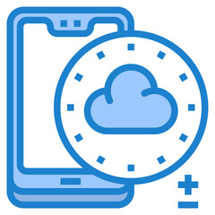 Cloud blue style icon