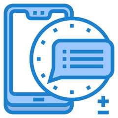 Message blue style icon