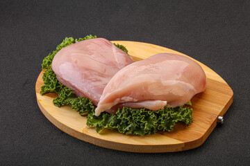 Raw chicken breast for cooking