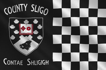 Flag of County Sligo in Connacht of Ireland