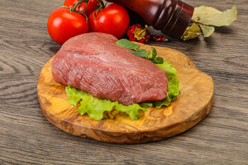 Raw beef piece for cooking