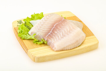 Raw pangasius fillet for cooking
