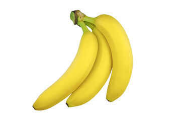 Ripe banana bunch isolated on white background.