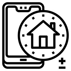 Home outline style icon