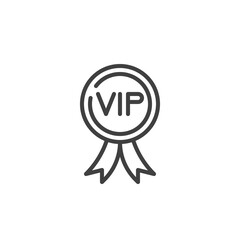 VIP member badge line icon