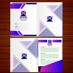 File cover design in gradient color with letterhead
