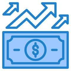 profit blue style icon