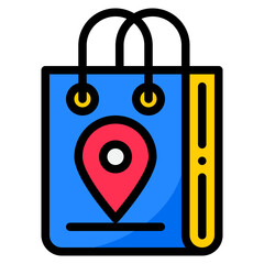 Fototapeta premium ecommerce color line style icon