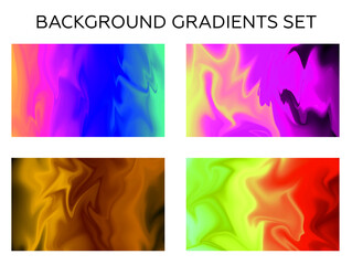 Vector background gradients set