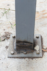 close up of an rusty bolt