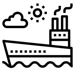 Cruiser outline icon