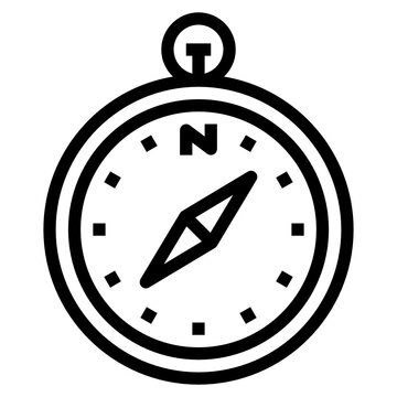 recommend clip art: Compass outline icon