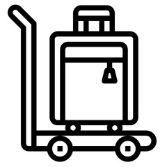 Trolley outline icon