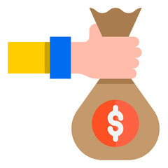 money flat style icon