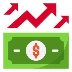 profit flat style icon