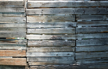 Wall made of old cracked planks