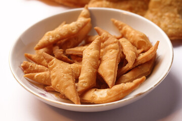 Salty Namak Para is an Indian, Pakistani and Bangladeshi Snack Bakery Food, Which is Crispy and...