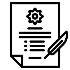 contract outline style icon