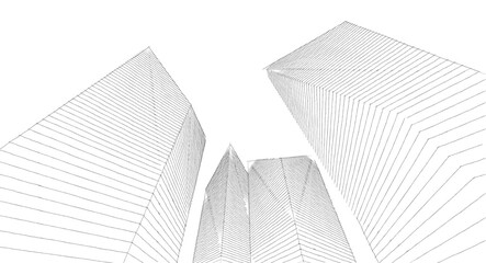 Obraz na płótnie Canvas abstract architecture 3d illustration background