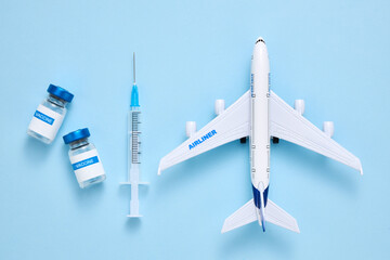Coronavirus vaccination certificate or vaccine passport for travellers concept. Digital...