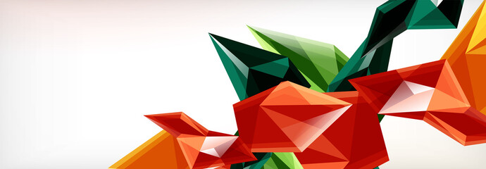 Vector 3d triangles and pyramids abstract background for business or technology presentations, internet posters or web brochure covers