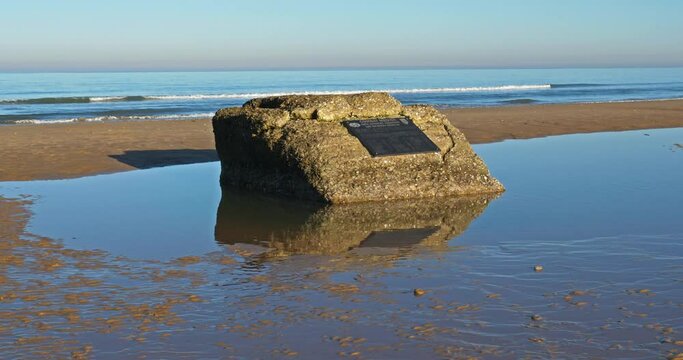 Omaha Beach, the beach near Colleville sur Mer, Normandy,Calvados, France.