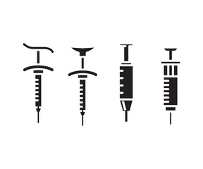syringe icons set vector illustration