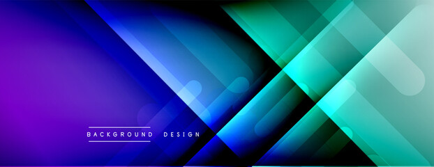 Dynamic lines abstract background. 3D shadow effects and fluid gradients. Modern overlapping forms
