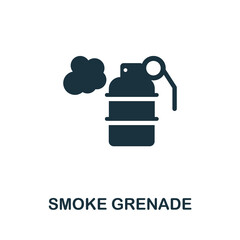 Smoke Grenade flat icon. Colored filled simple Smoke Grenade icon for templates, web design and infographics