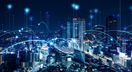 都市とネットワーク　IoT　ICT　DX © metamorworks