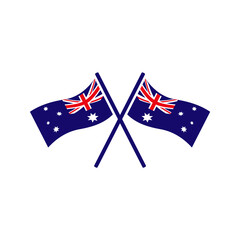 Australia flag icon logo design template