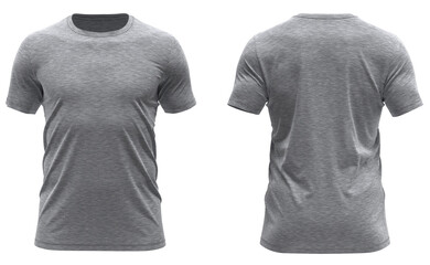Gray melange Round neck T-shirt