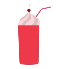 Vector illustration. Milkshake. Can be used to create menu designs, banners, posters, etc.