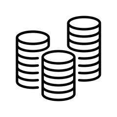 Outline coins icon