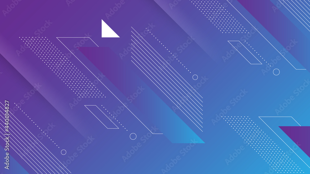 Canvas Prints abstract modern background with vibrant purple blue color gradient and memphis element