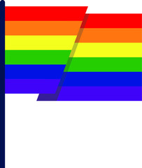 Pride flag illustration. Lgbt community symbol in rainbow colors. 
