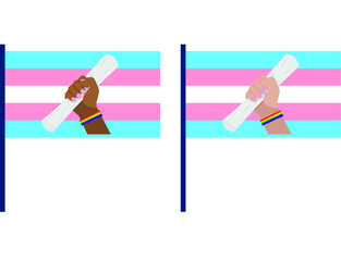 Symbol of freedom for LGBT movement. Multinationality of the LGBT movement.