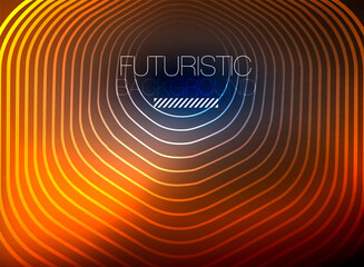 Neon color square shape lines abstract background. Shiny magic energy and motion concept, vector abstract wallpaper background