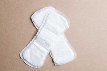 female sanitary napkin on the table