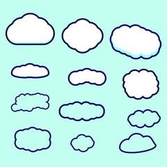 set of clouds