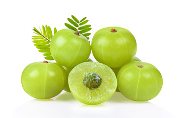 Indian Gooseberry on white