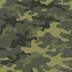 
Camouflage seamless pattern from spots. Military texture. Abstract camo. Print on fabric and clothing. Vector