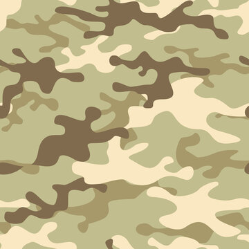 
Camouflage seamless pattern from spots. Military texture. Abstract camo. Print on fabric and clothing. Vector